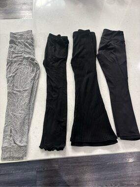 Girls Leggings & Lounge Pants Bundle – Size 8 (4 Pairs)